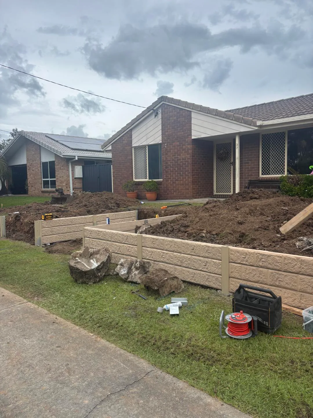 Colorbond fencing installed along a backyard